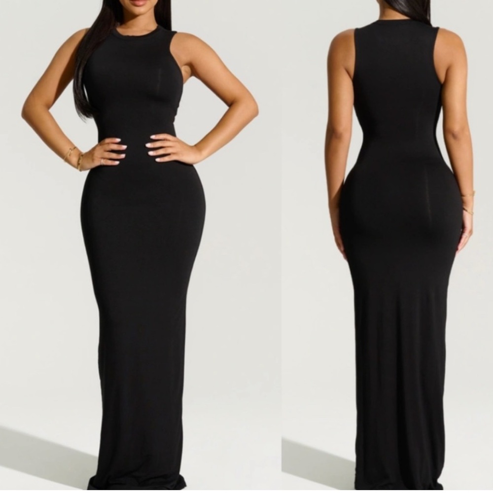 Naked Wardrobe Black Sleeveless Maxi Dress